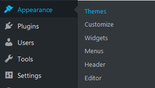 Wordpress - appearance themes